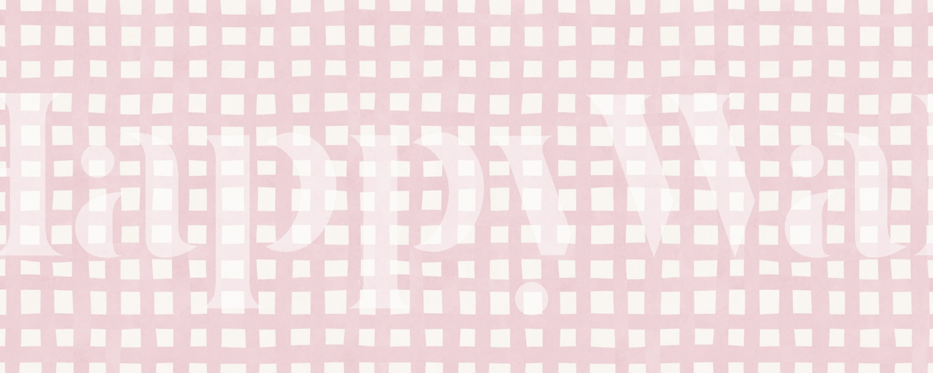 Pink grid pattern with white squares wallpaper