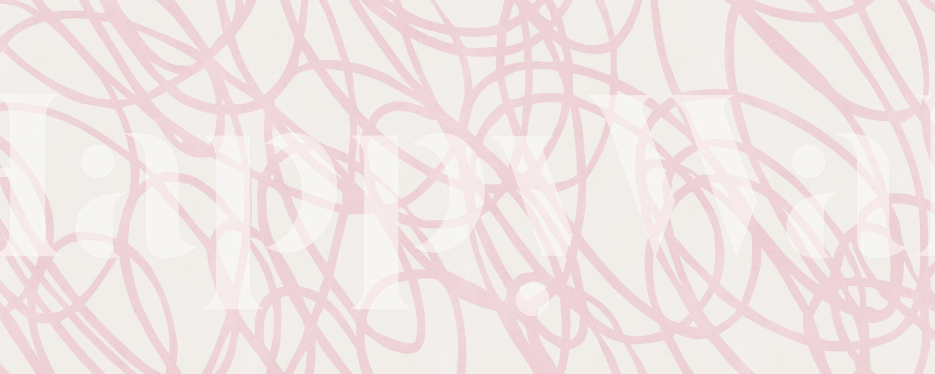 Pink Abstract Swirls wallpaper in a room setting