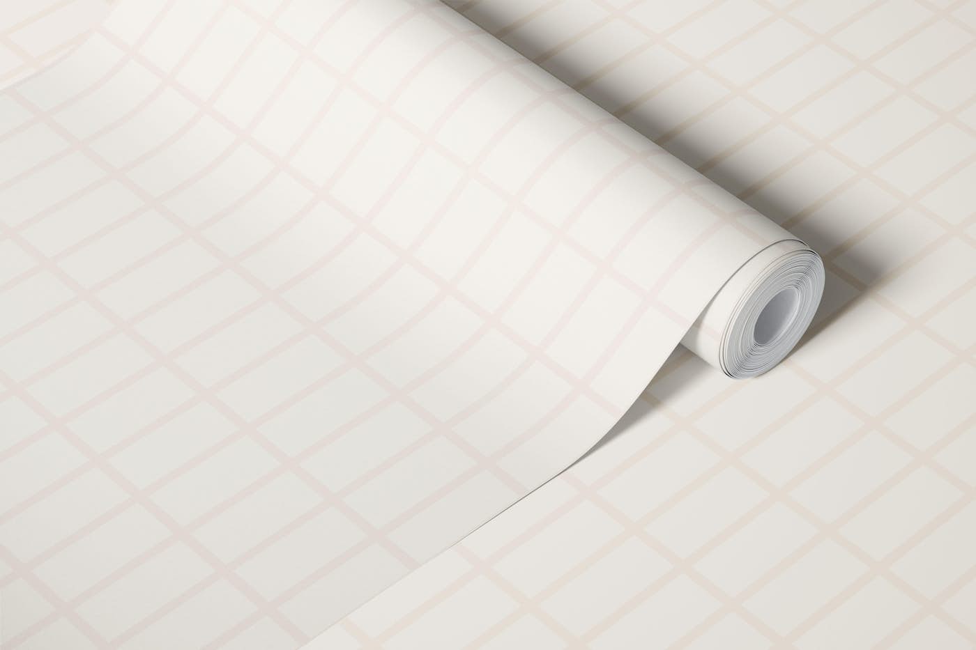 Japandi Tile Grid in Calming Neutrals wallpaper roll