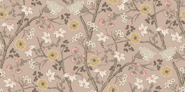 Midsummer bloom on mauve - terra and mustard