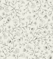 Innessa Vintage Farmhouse Floral Gray wallpaper