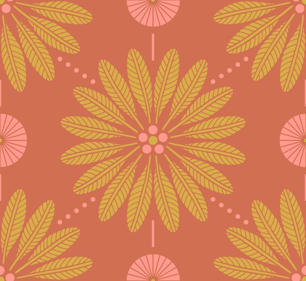 Palm Terrace - Reddish Brown