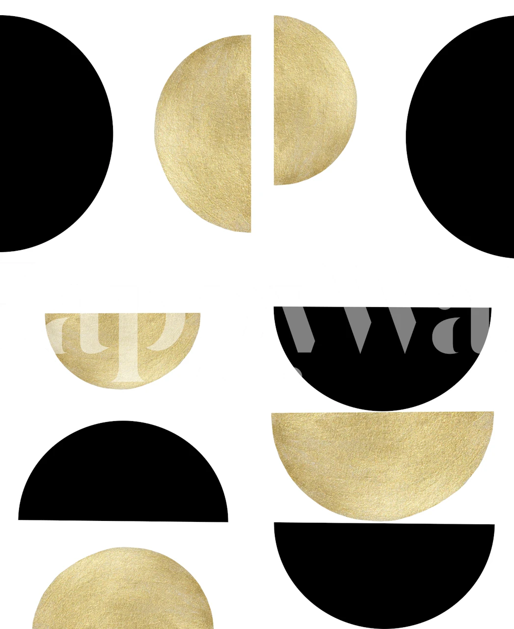 Yin Yang Geometric Glam behang in een kamer