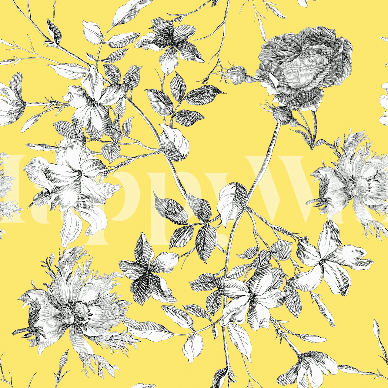 South Hampton floral wallpaper in a room