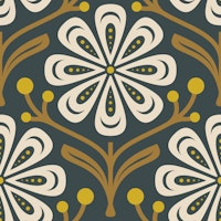 Elegant Daisy Flair in Brown - S papiers peint