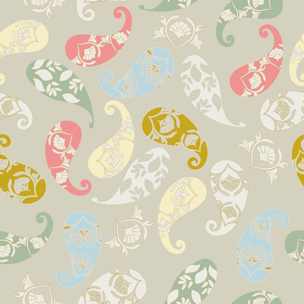 Decorative Pastel paisleys