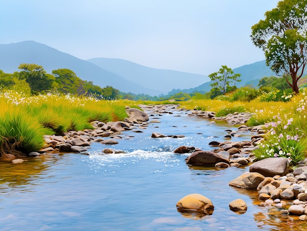 Idyllic Flowing River