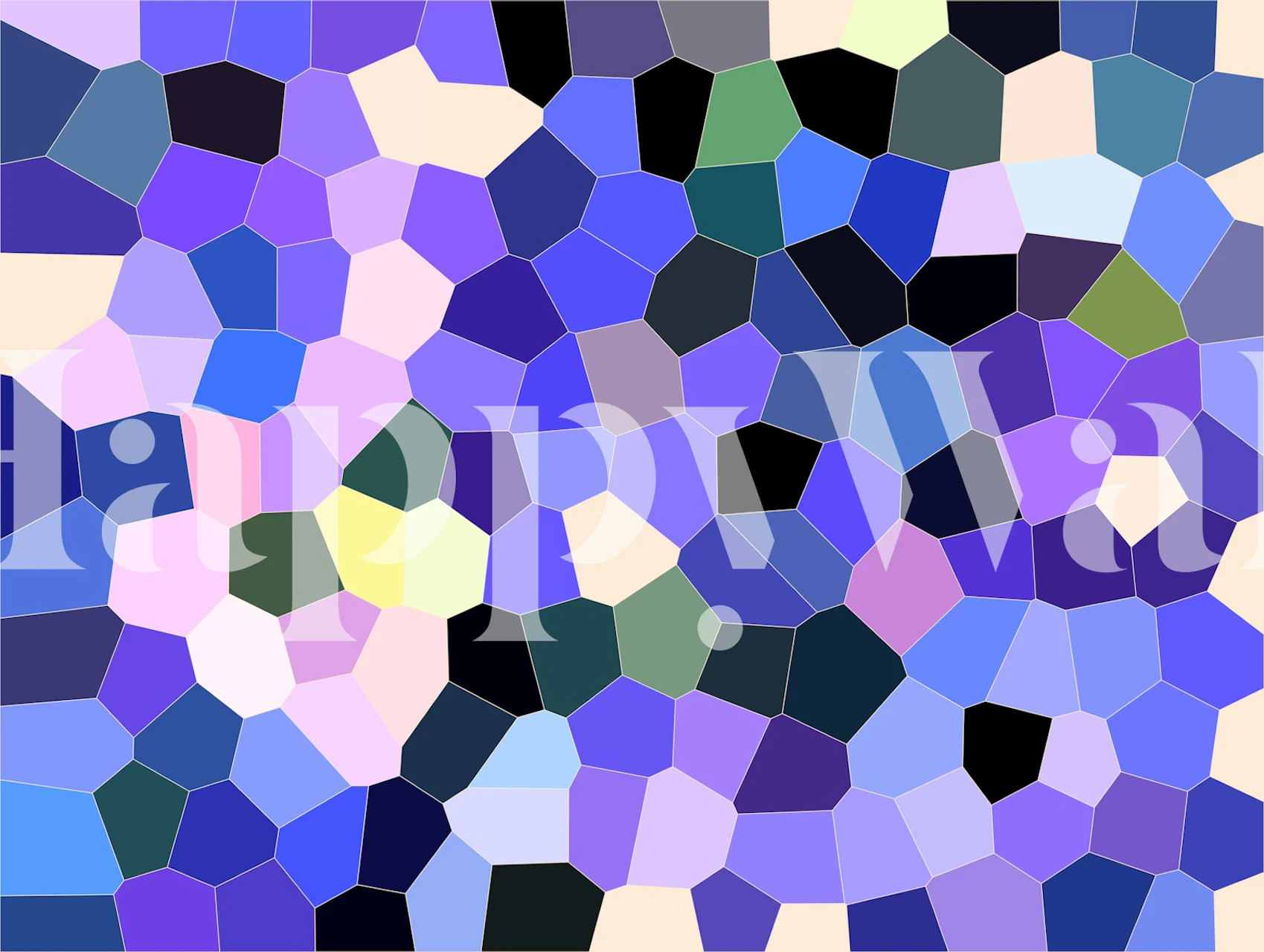 Papel de parede Vibrant Mosaic Bliss exibido em um quarto