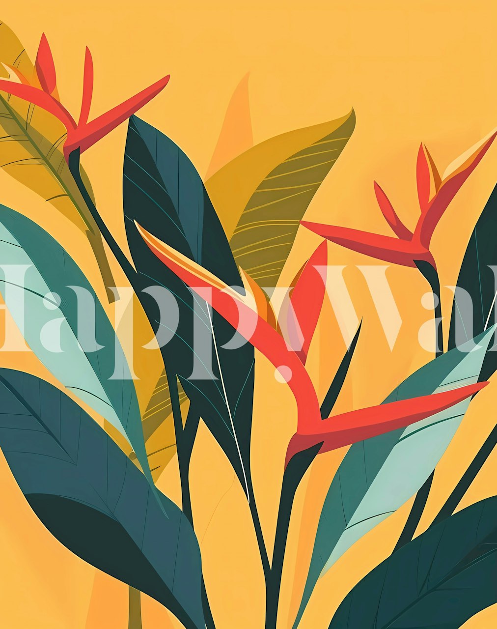 Tapeta Bird of Paradise Vibes u sobi