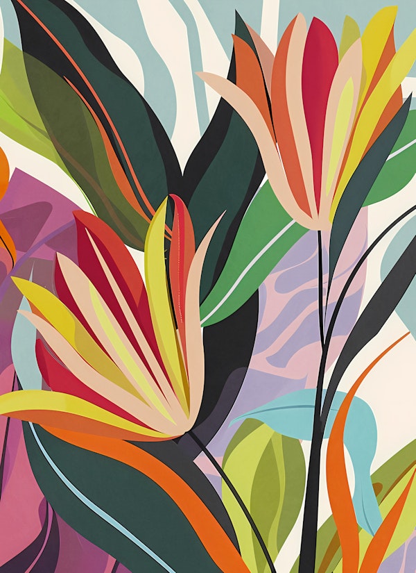 Multicolor Leaf Dance