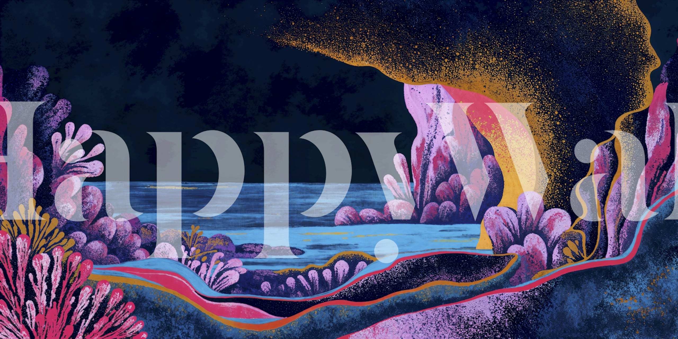 Papiers peints Mystical Ocean Dreams dans une pièce