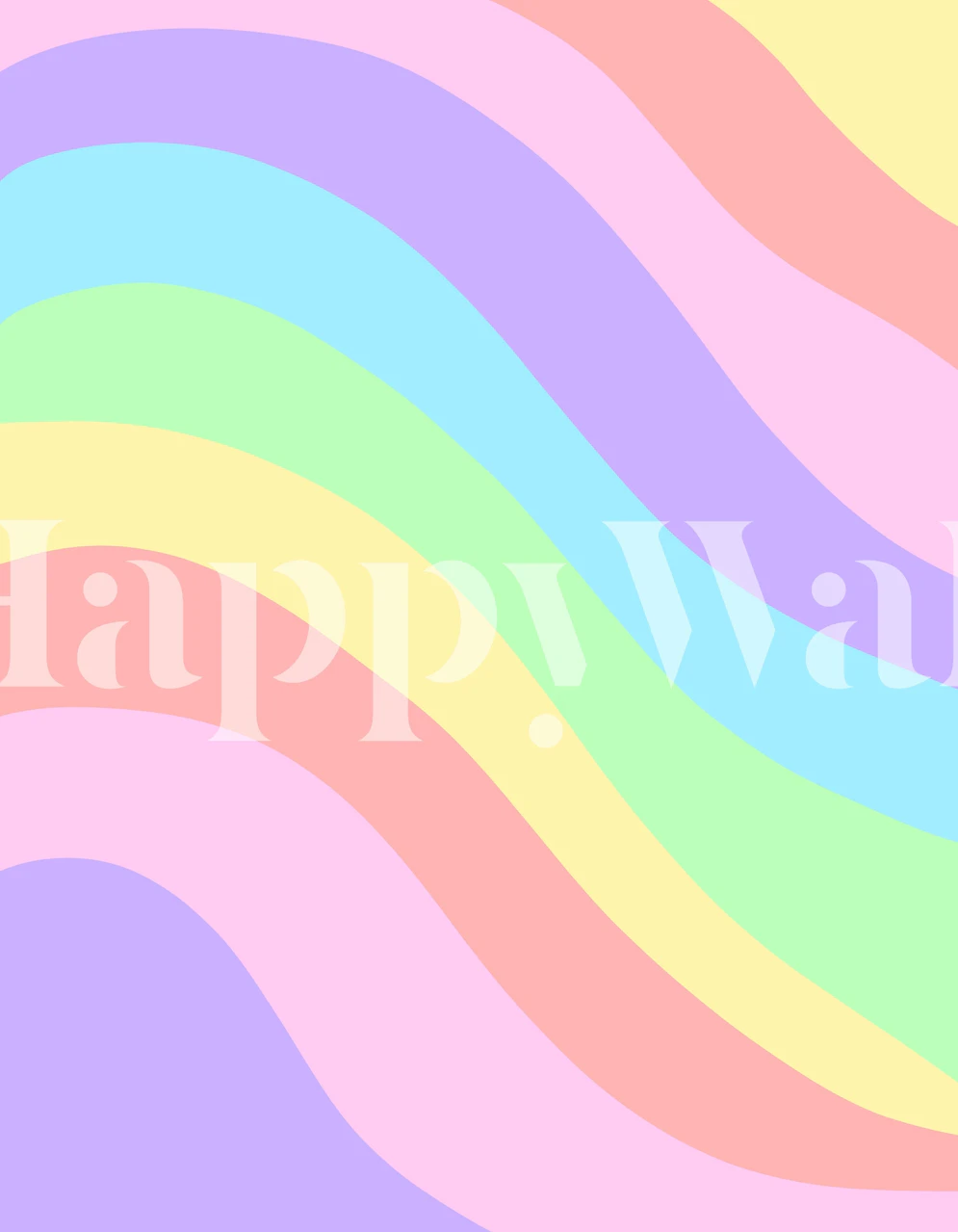 Unicorn Retro Summer Wave 1 tapet i ett rum