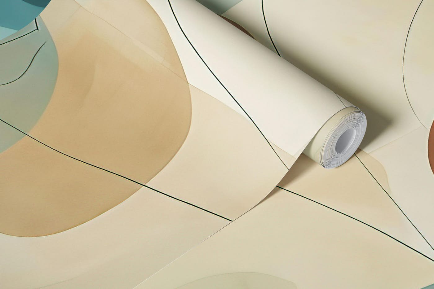 Abstract Organic wallpaper roll