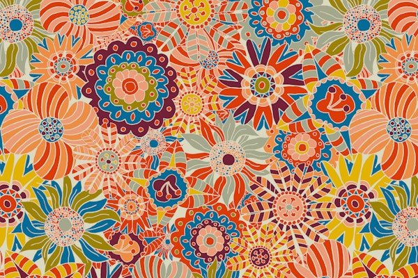 Vivid Scandi Round Flowers