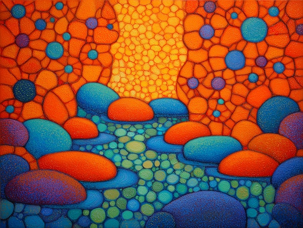 Lively Pebble Landscape