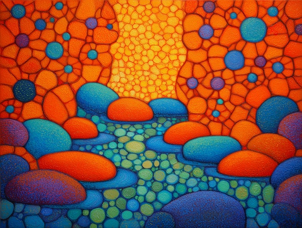 Lively Pebble Landscape