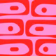Bold Pink and Red Retro Geometric Piquet