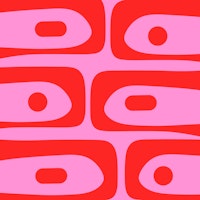 Bold Pink and Red Retro Geometric Piquet wallpaper