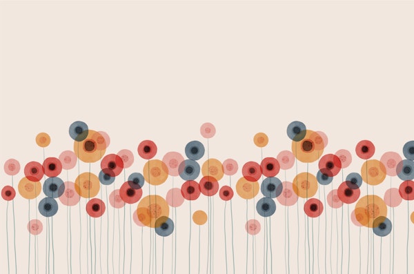 Vibrant Circle Blossoms