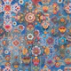 Artistic Traditional Floral Crosses Cobalt
