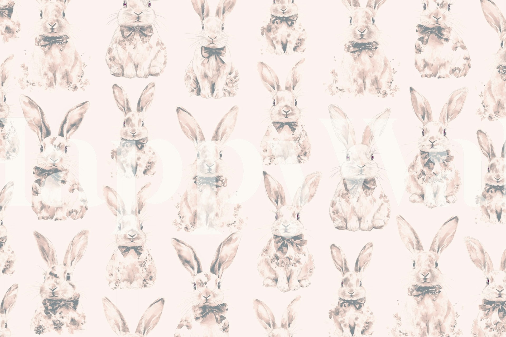 Tapeta Pastel Bunny Delight 02 v pokoji
