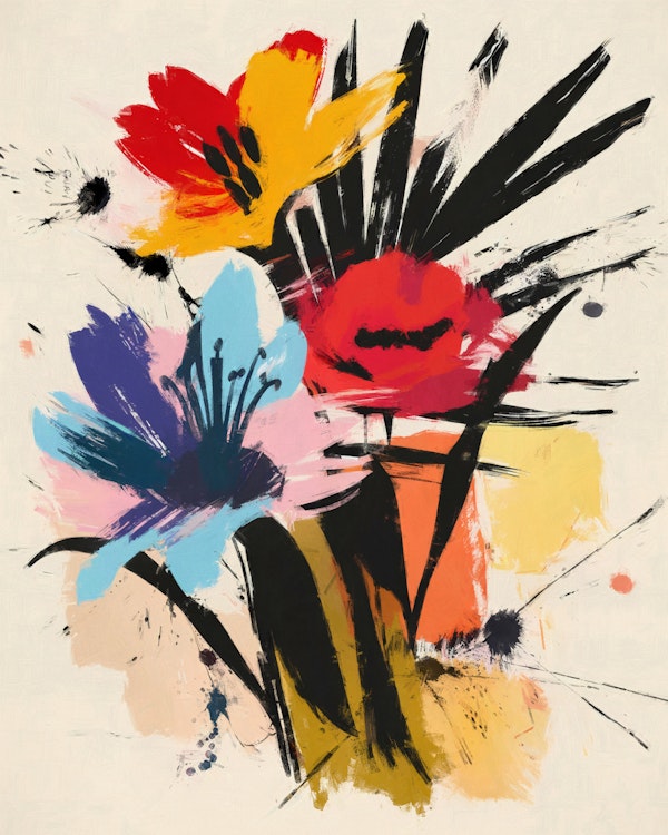 Abstract Floral Brushwork