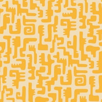 Groovy Crocodile Vibes Yellow Beige wallpaper