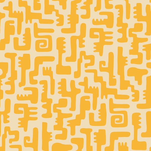 Groovy Crocodile Vibes Yellow Beige