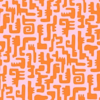 Groovy Crocodile Vibes Pink Orange ταπετσαρία