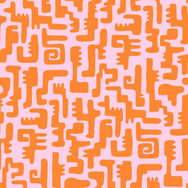 Groovy Crocodile Vibes Pink Orange