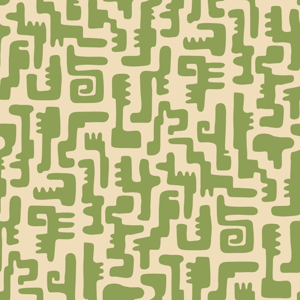 Groovy Crocodile Vibes Green Beige