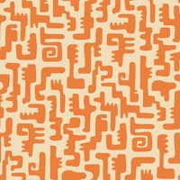 Groovy Crocodile Vibes Orange wallpaper