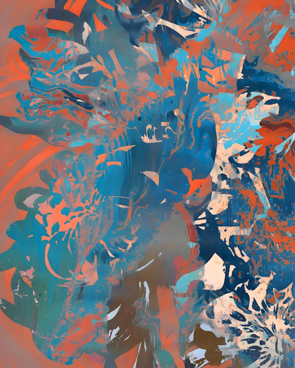 Abstract Trio - Rust Indigo & Butter