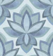 Symmetrical Zen Abstract Blue Lotus Flowers