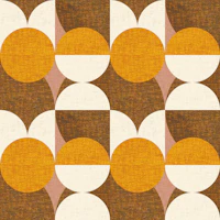 Mid-Century Sunrise Geometry wallpaper