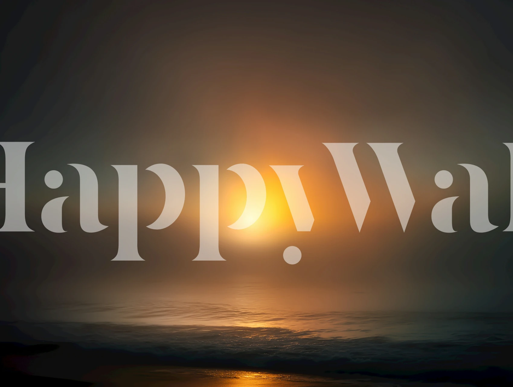 Tranquil Ocean Sunset wallpaper in a room