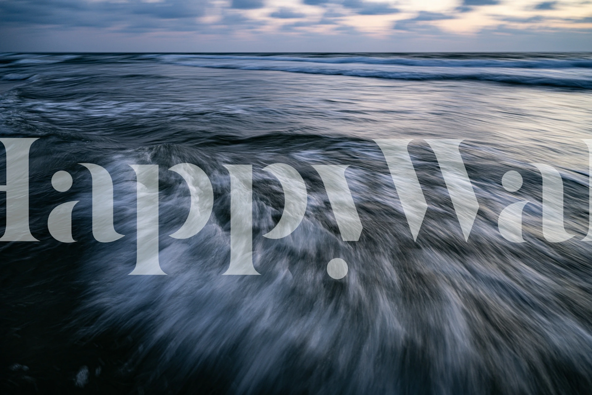 Ocean wave wallpaper in a modern room