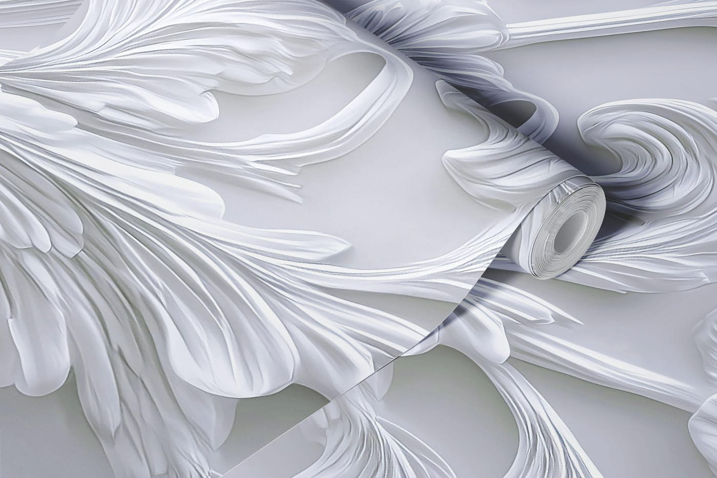 Classic Floral Relief Art wallpaper roll