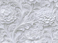 Classic Floral Relief Art tapetas