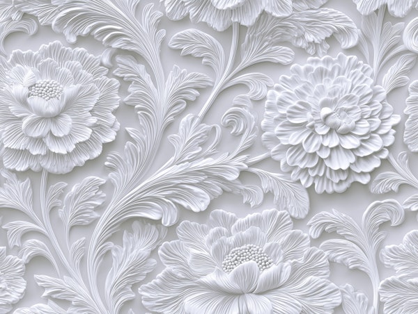 Classic Floral Relief Art