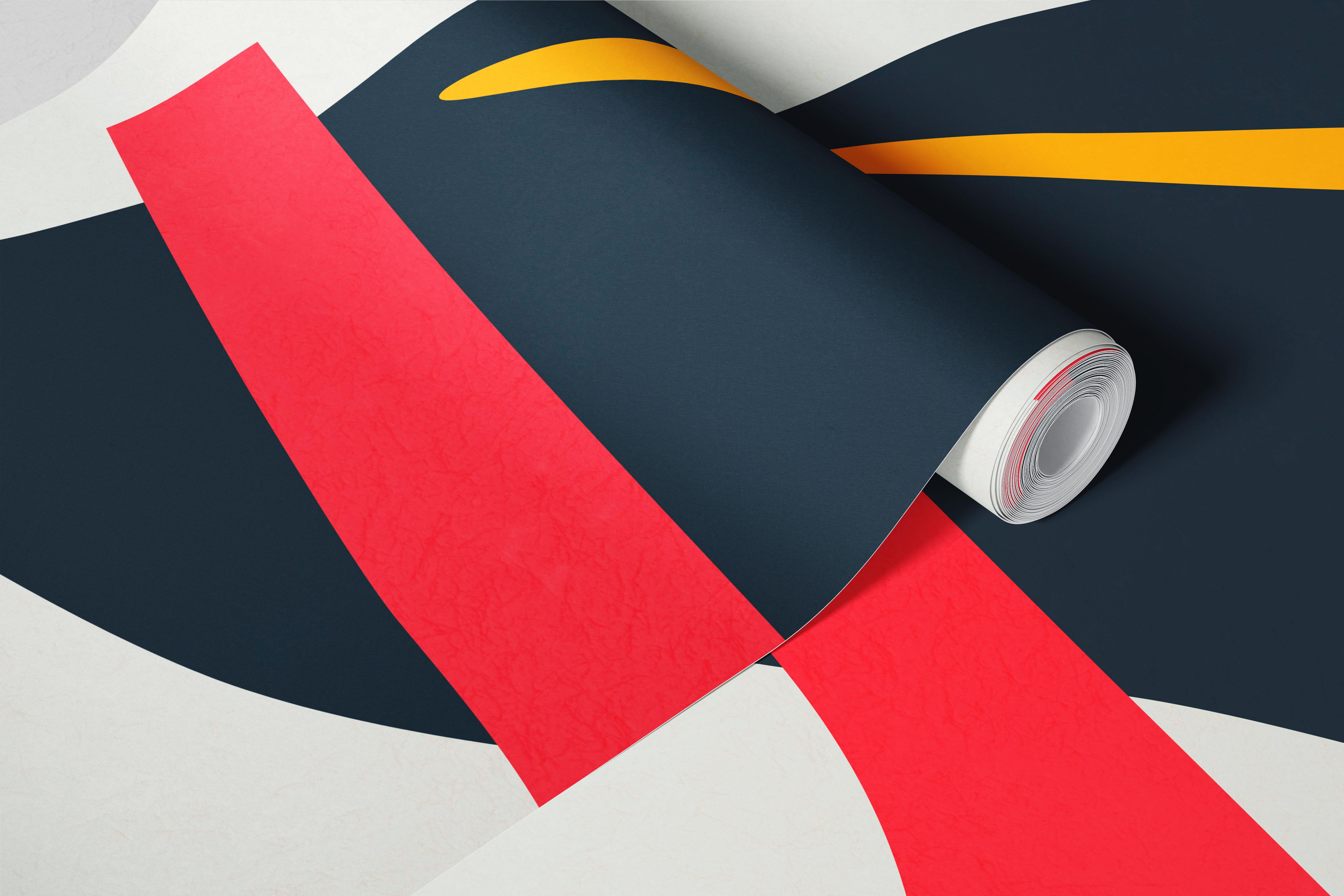 Abstract Colorful Shapes tapet i et rom