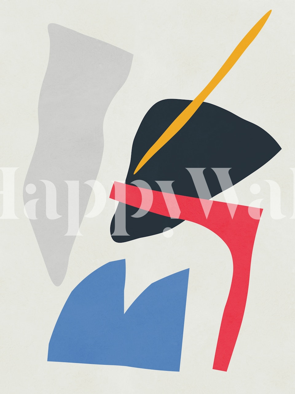 Abstract Colorful Shapes tapet i et rom