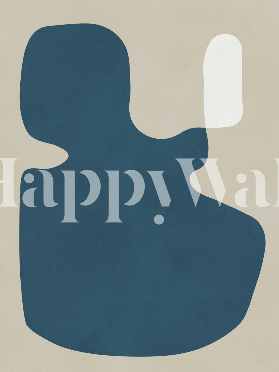 Abstract Blue Flow tapet i ett rum