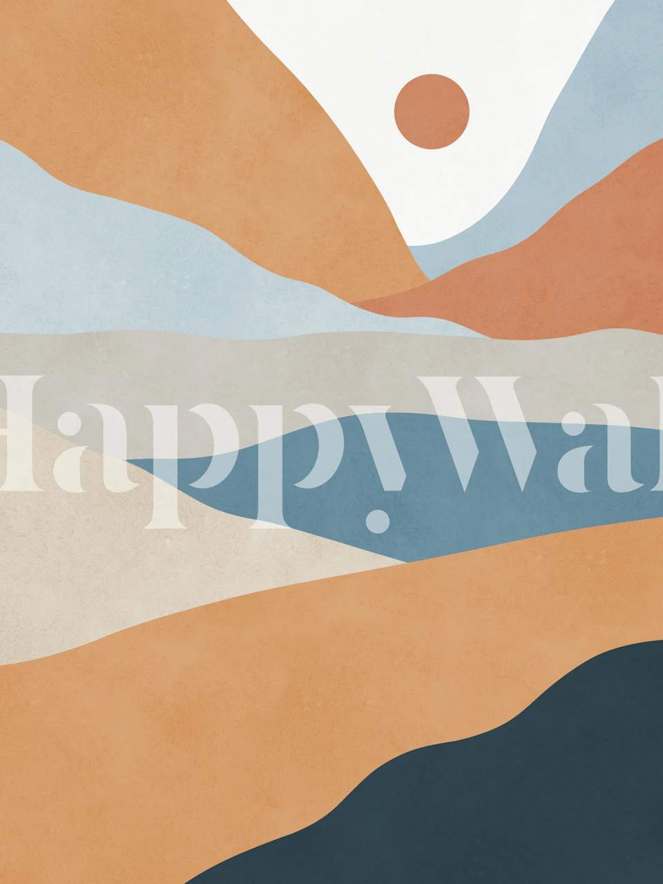 Diseño de papel tapiz Abstract Sunset Over Hills