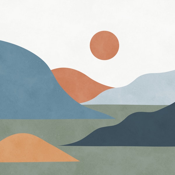 Abstract Sunset Landscape