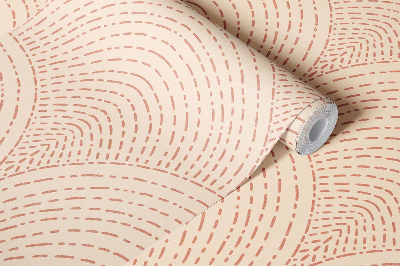Subtle arches - ochre ternet - large wallpaper roll