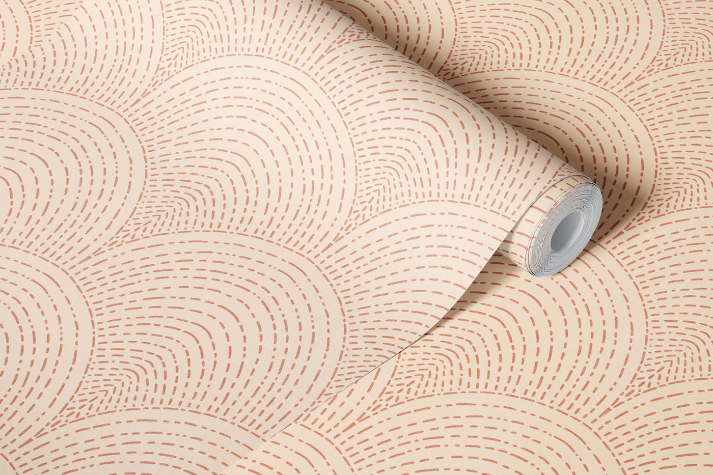 Subtle arches - ochre ternet - medium wallpaper roll