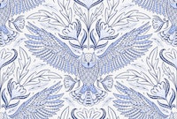 owl ink blue - chinoiserie tapet