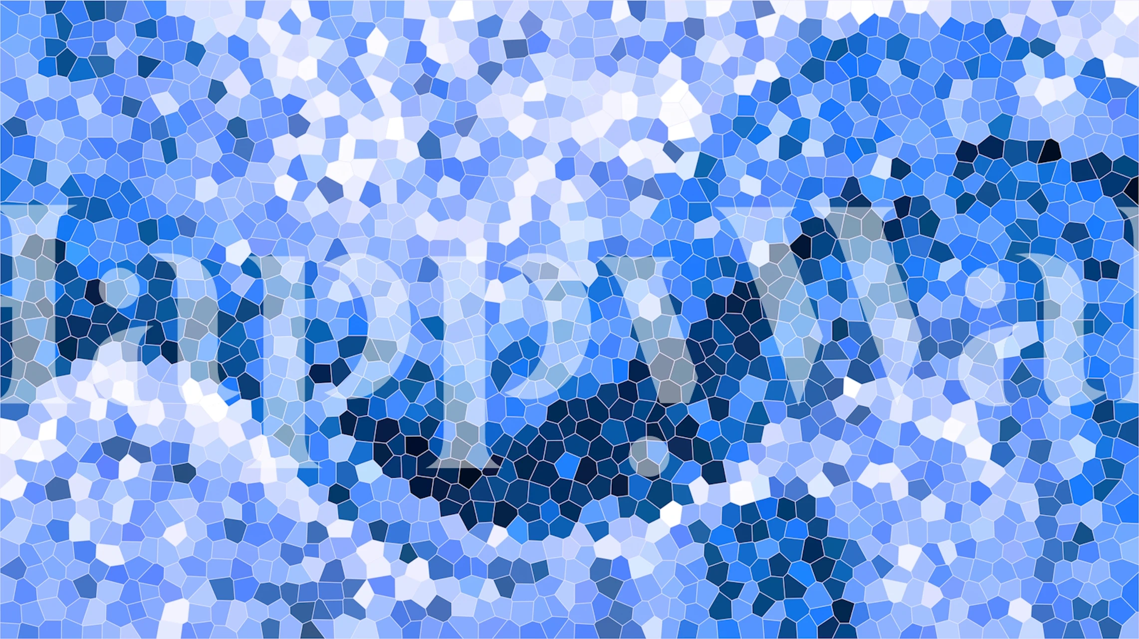 Abstract blue mosaic pattern wallpaper