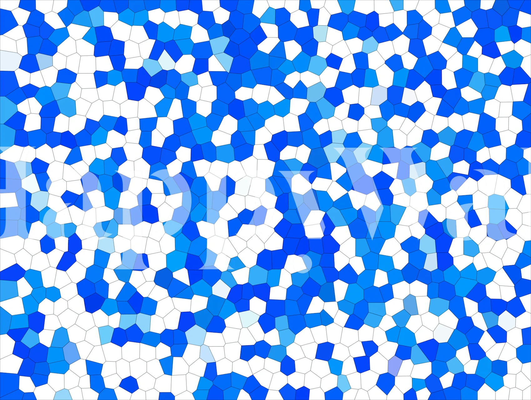 Blue Mosaic Delight tapet i ett rum